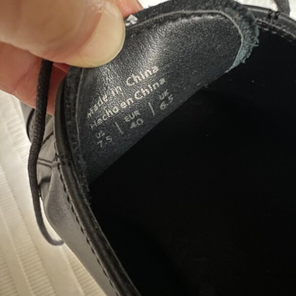 Aldo Men's Black Leather Oxford Dress Shoes - Picture 8 of 9